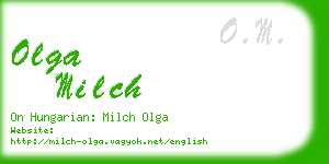 olga milch business card
